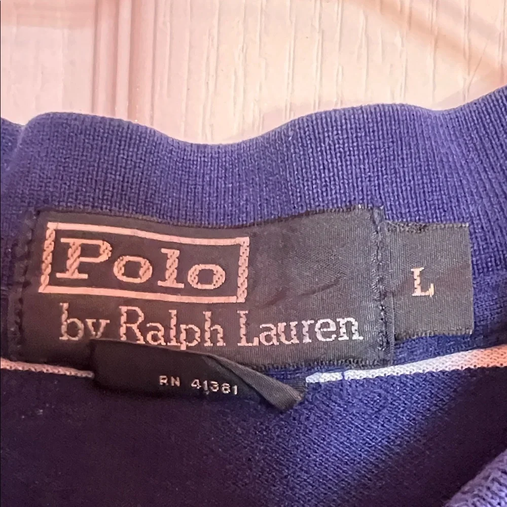 Ralph Lauren Navy Polo with White Accents